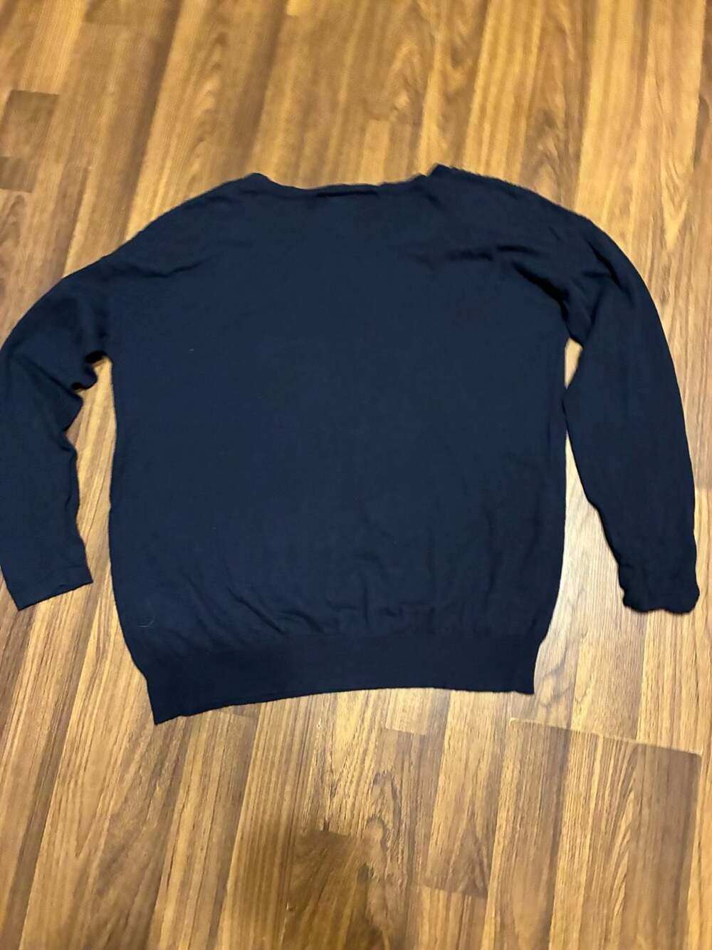 Mandal Bay Navy Blue Anchor Intarsia Knit 100% Cotton Sweater Medium - Picture 4 of 4